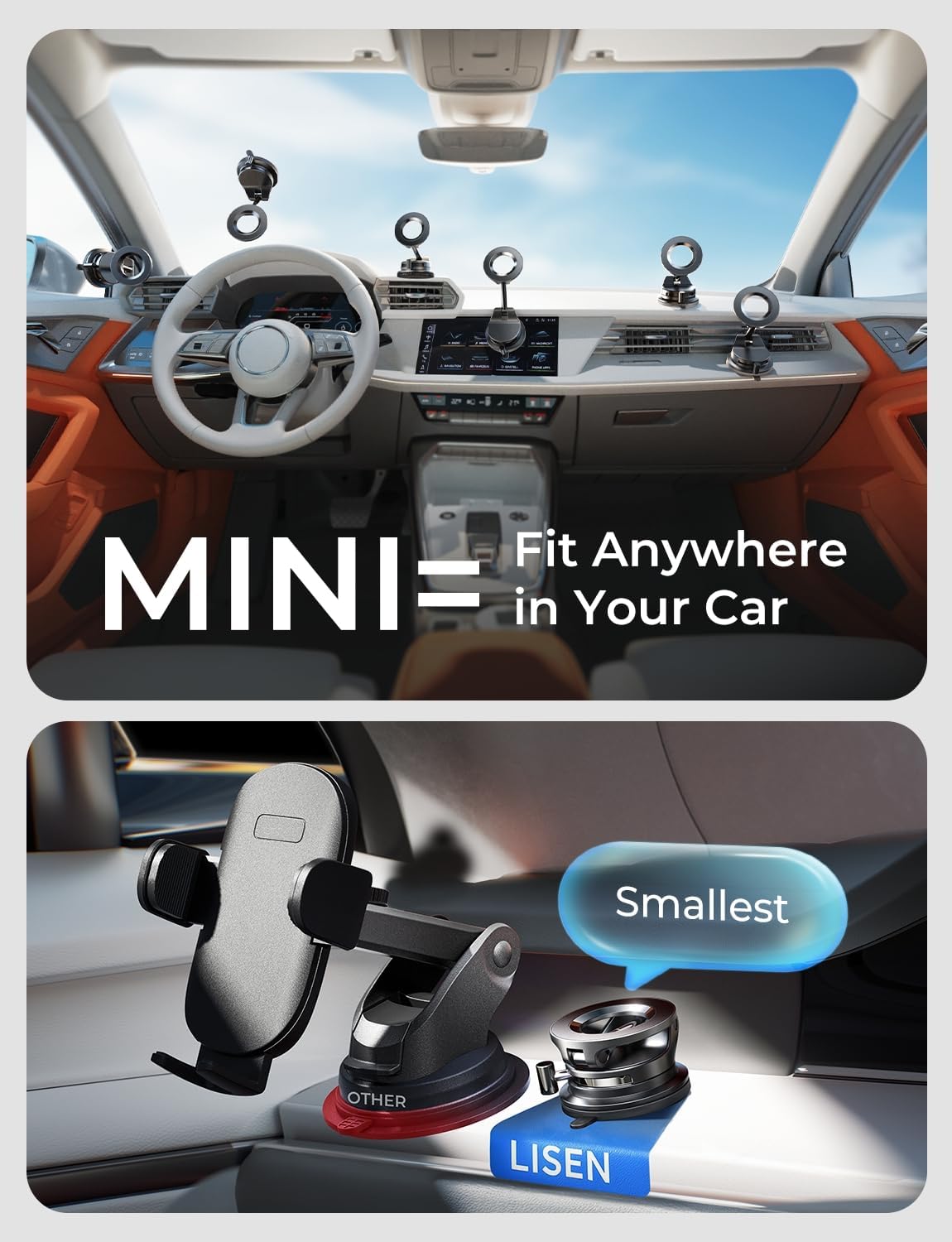 🏆 50K+ SOLD! – Almost Gone💥Vacuum magnetic car phone holder