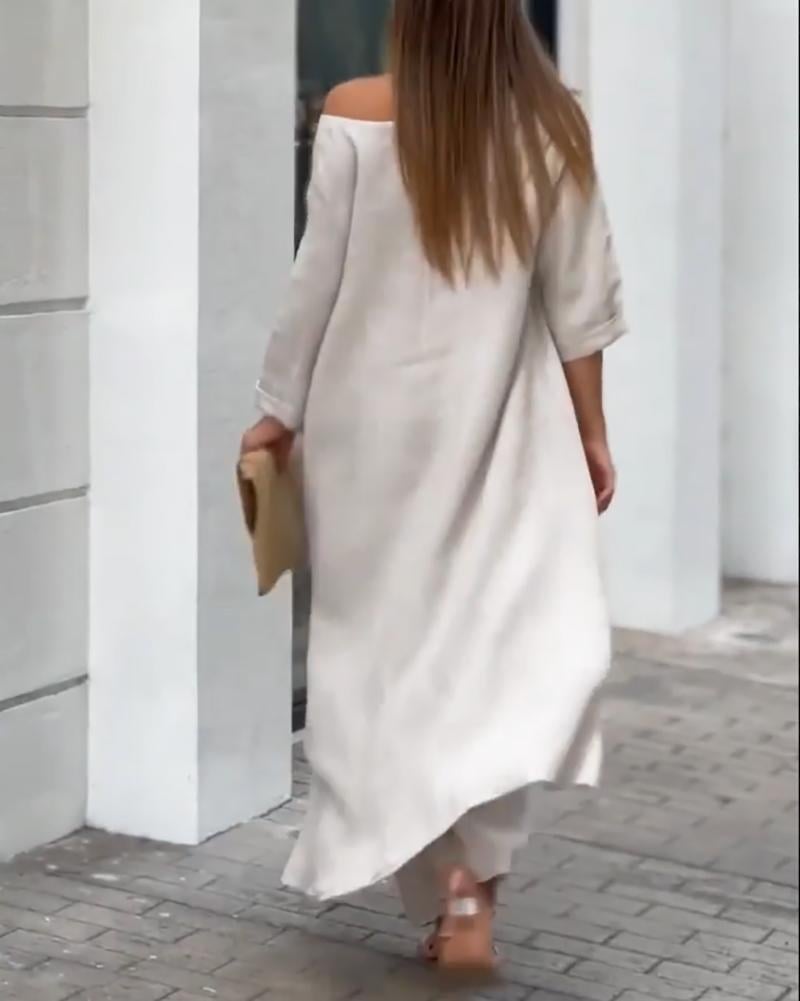 š„SUMMER SALEš„ Casual Irregular Long Sleeve Two-piece Set š„ BUY 2 FREE SHIPPING