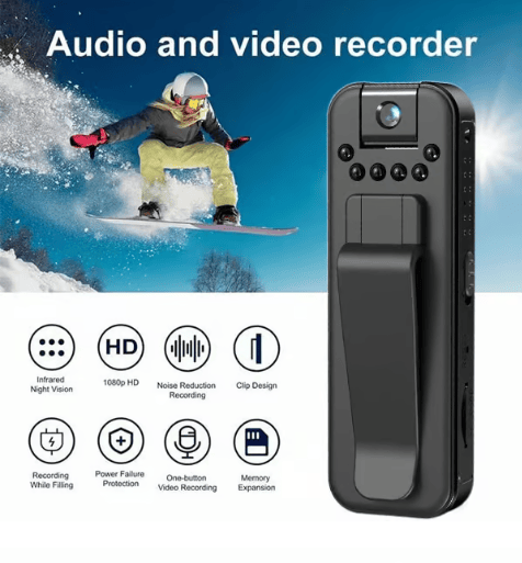 🔥HD 1080P Rechargeable Mini Body Camera With Night Vison&Rotating Lens📷️