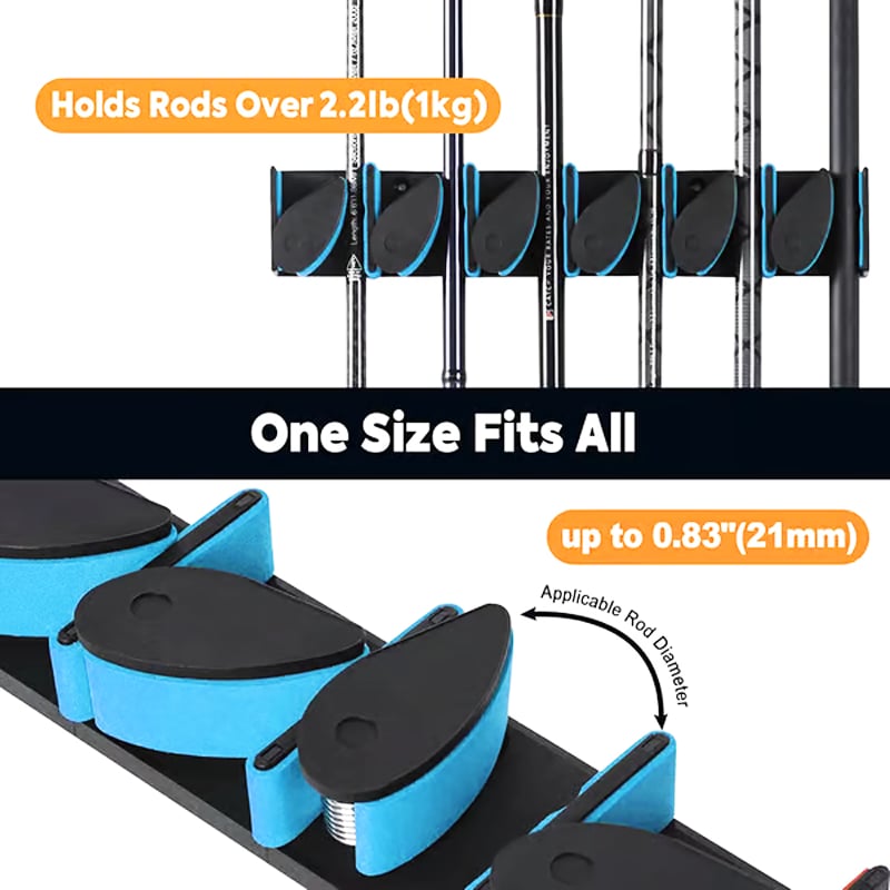 š„Wall Mounted Fishing Rod Rackš£