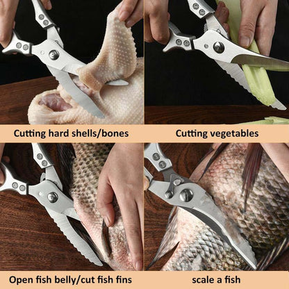 Multifunctional Lightweight Kitchen Scissors Stainless Steel