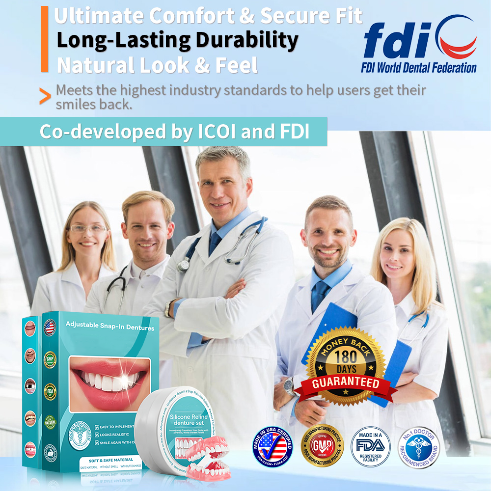 🦷 Silicone Reline Denture Set (⏰Limited Time 80% Off - Last 30 Minutes ⏰)