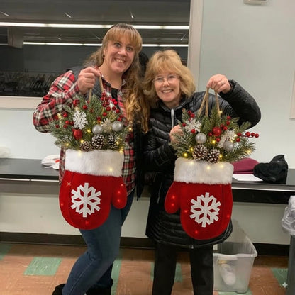 Handmade Christmas Mitten Wreath