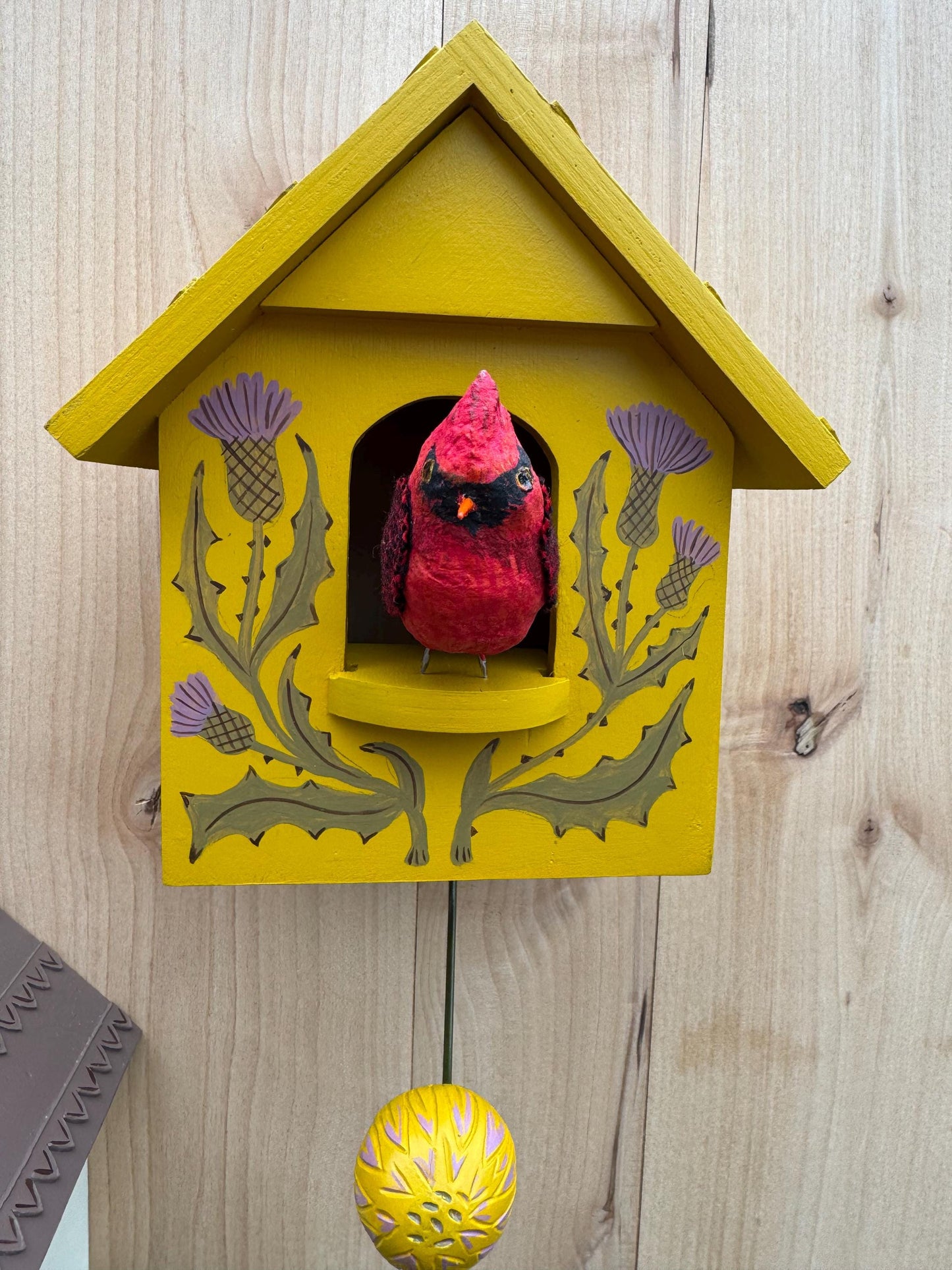 🦉Whimsical Kinetic Art Birdhouse Wall Decor