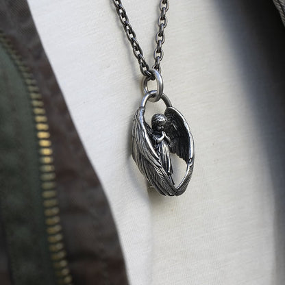 Praying Angel Pendant Necklace - You are my angel