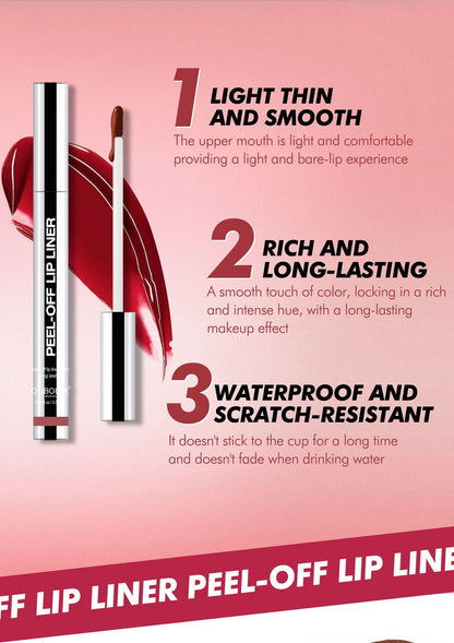 4Pcs Peel Off Lip Liner Stain Set Waterproof Nude Matte Lip Tint