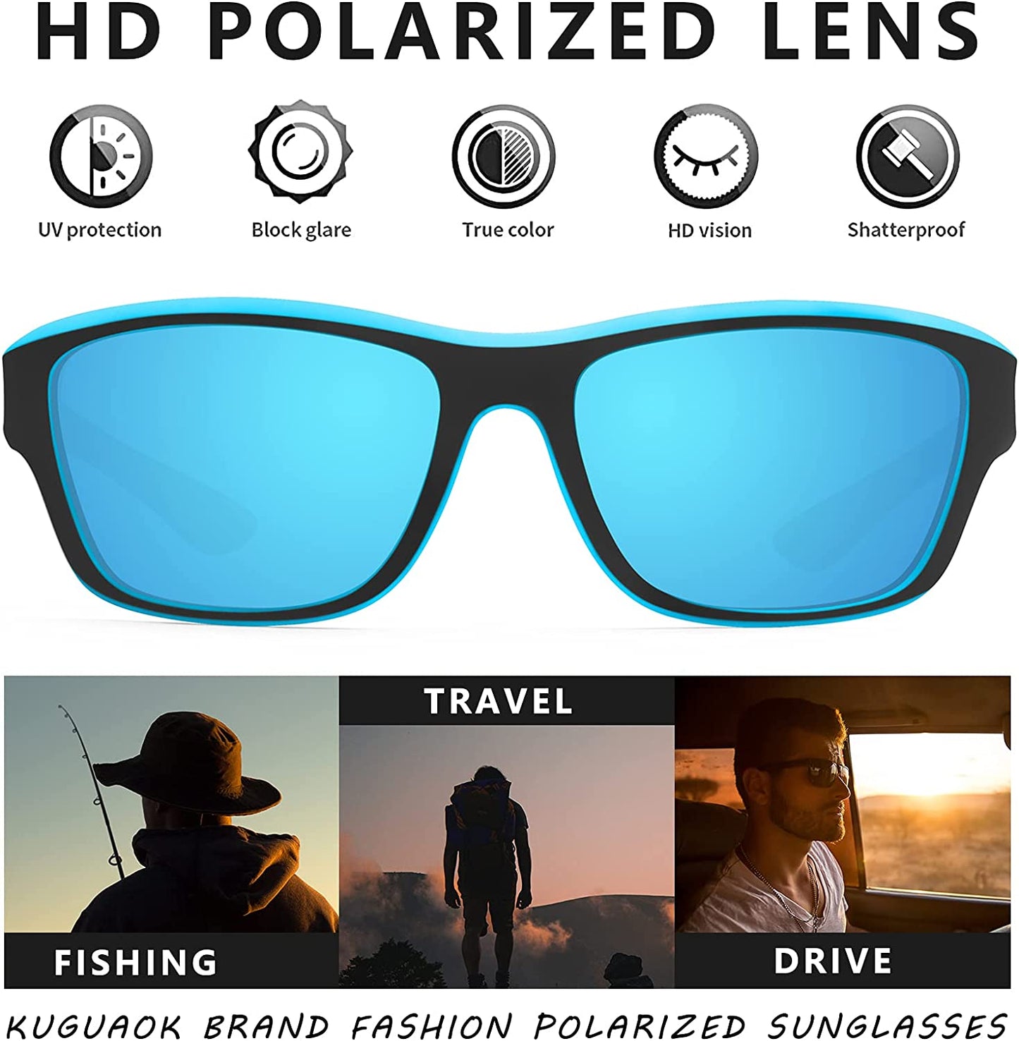 ⏰2025 Men's Outdoor Sports Sunglasses with Anti-glare Polarized Lens