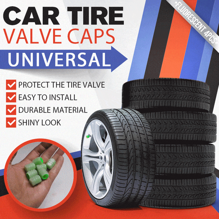 50PCS Glow-in-the-Dark Car Tire Valve Cap Set - Durable, Easy-to-Install, No-Tool-Required Accessories for Safe Night Driving - Perfect for Most Vehicle Tires