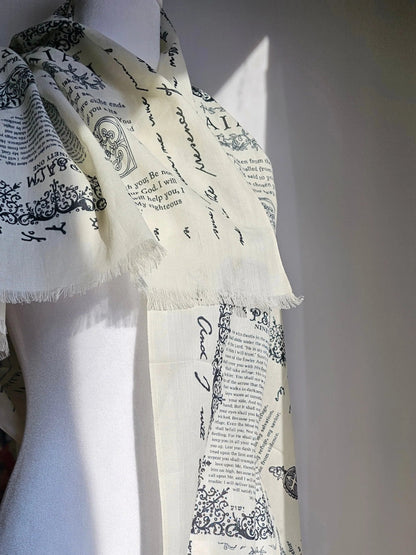 ✝️Handcrafted Christian Prayer Shawl: Protection Bible Verse Scarf, Yeshua Scripture Wrap🙏