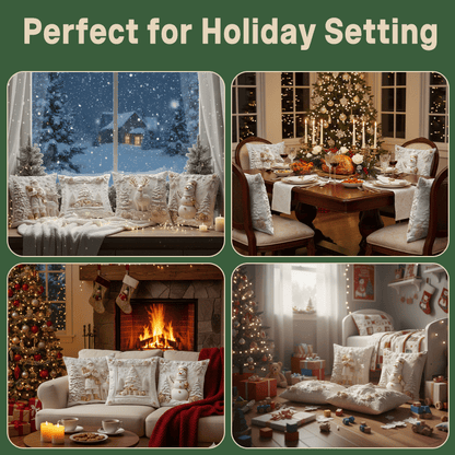 Christmas Themed Cushion Cover