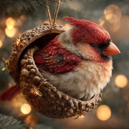 🌰 Woodland Friends Acorn Ornaments – Rustic Forest Holiday Decor 🌲