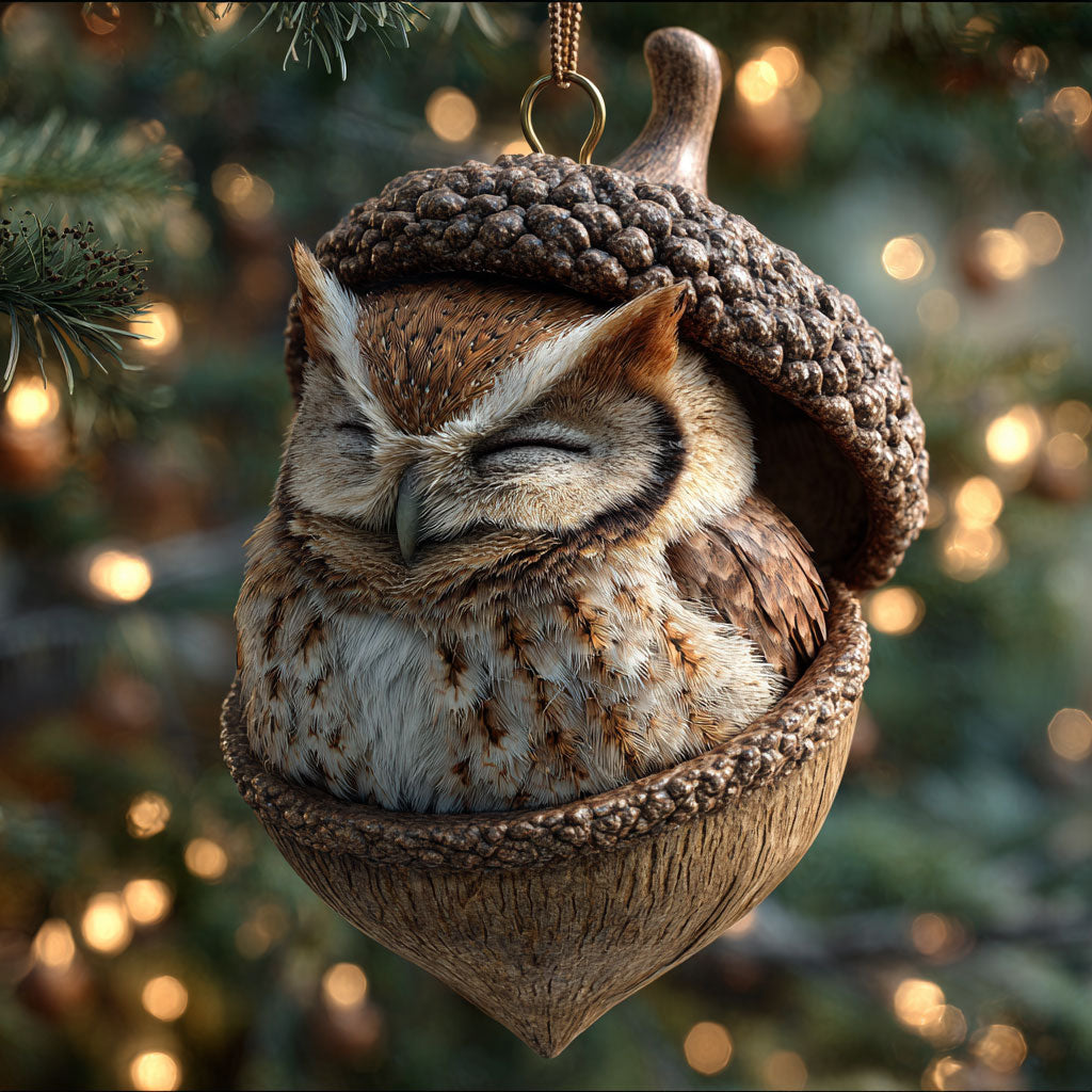 🌰 Woodland Friends Acorn Ornaments – Rustic Forest Holiday Decor 🌲