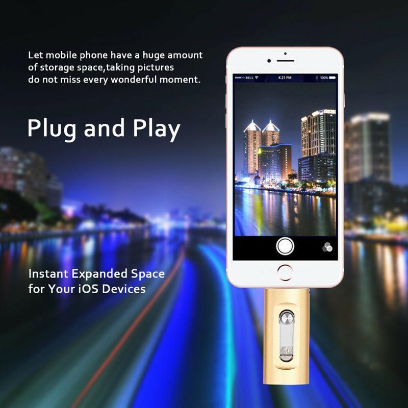 ⚡3 in 1 Flash Drive, Portable High Speed USB 3.0 Memory Storage, OTG Flash Pen Drive with Free Type-C Adapter for Android Phones/PC and More Devices