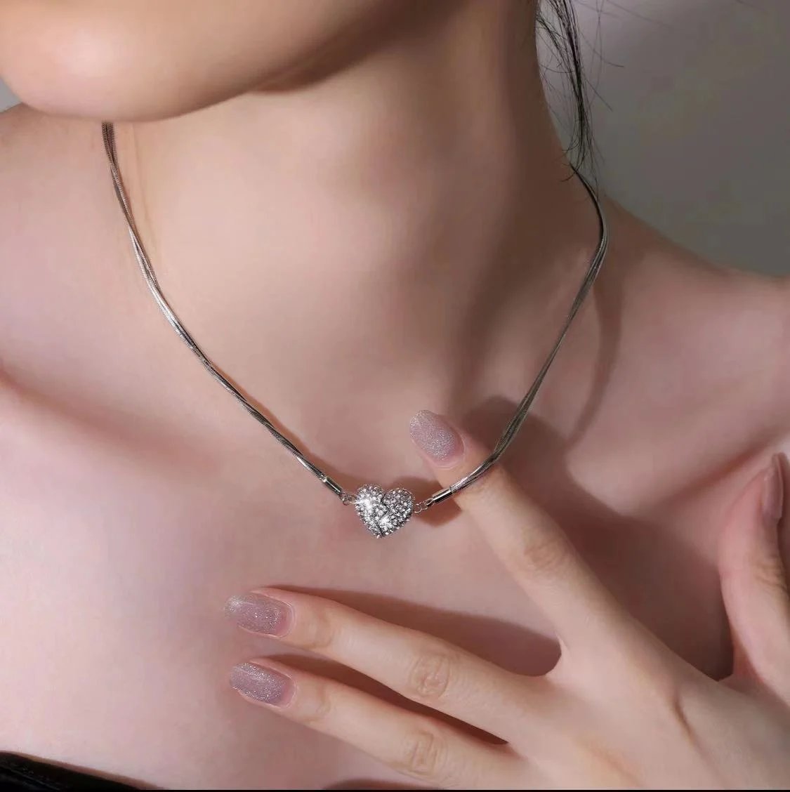 🔥Valentine's Day gift，Magnetic Love Patchwork Necklace