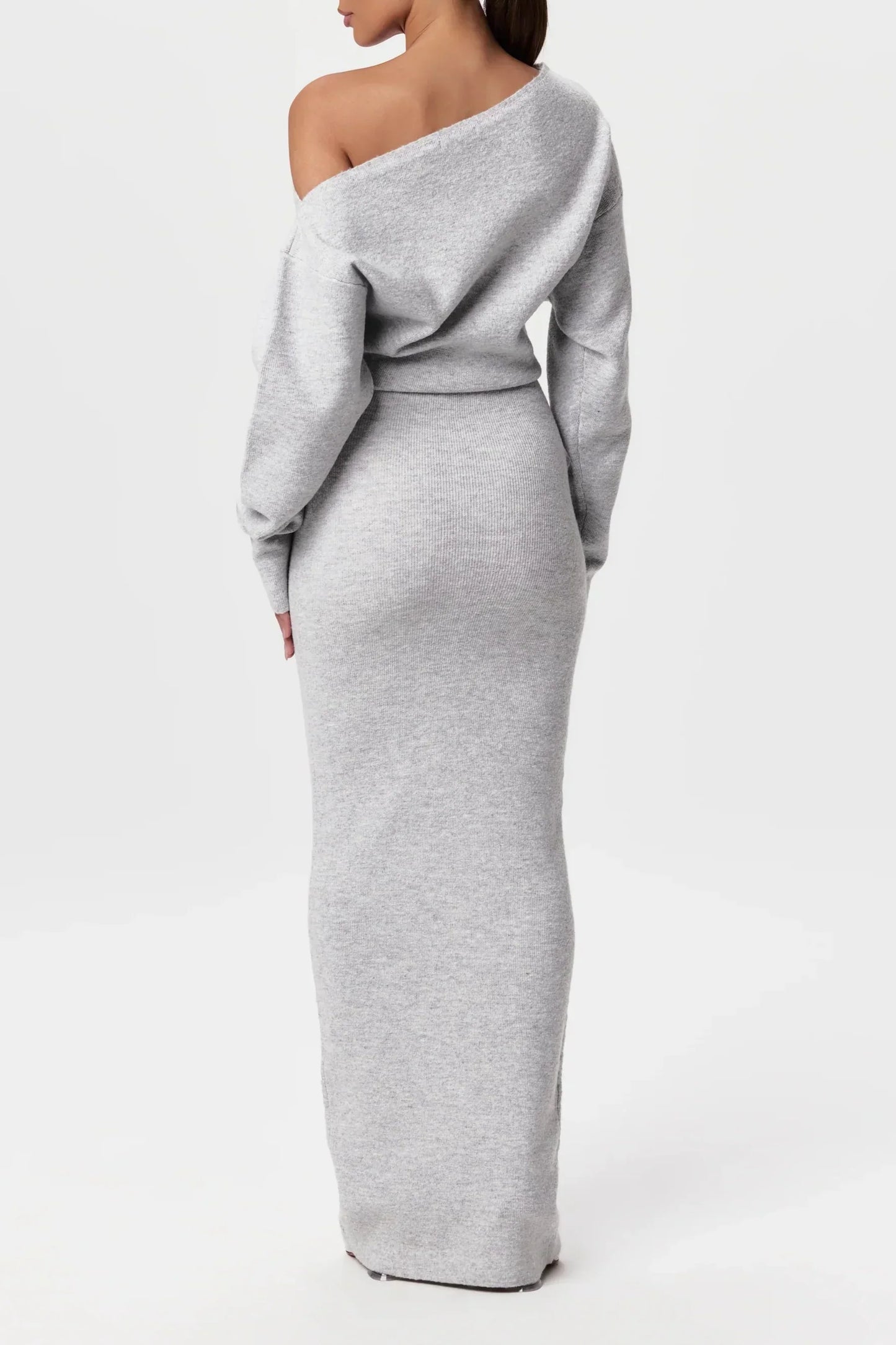 Drop-Shoulder Sweater Dress