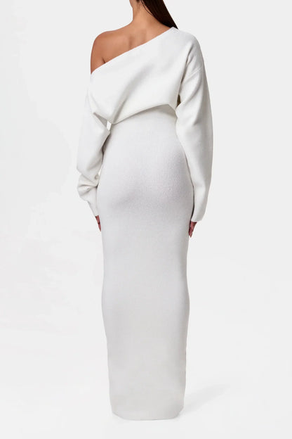 Drop-Shoulder Sweater Dress