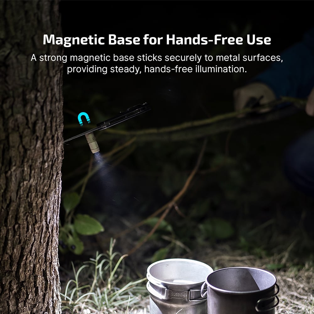 💡80LM Mini Keychain Flashlight – USB-C, Magnetic