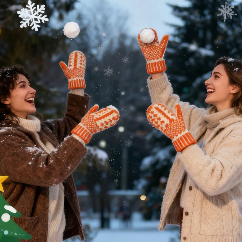 🎅 The "Naughty List" Mittens | Cozy Knit with a Hidden Attitude 🖕✨