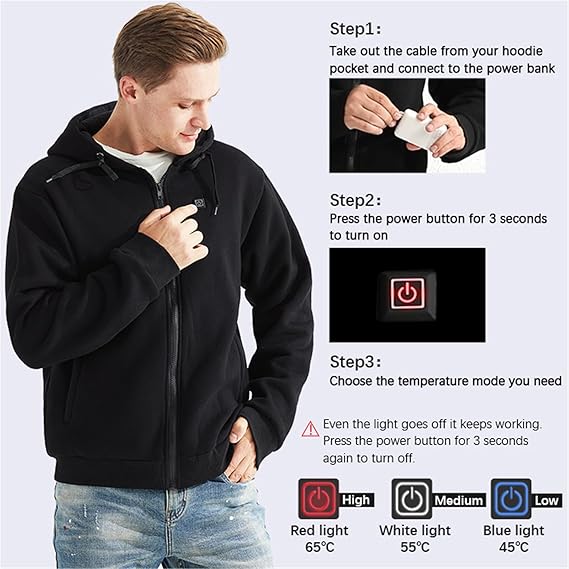 Black Friday 70% OFF - 🎁Unisex Heated Hoodie（Buy 2 Free Shipping）