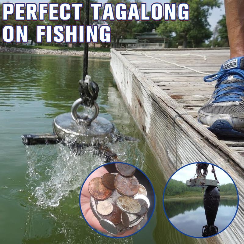 Fishing Magnet: 260LBS Super Strong Neodymium Magnet for Epic Treasure Hunting 🧲