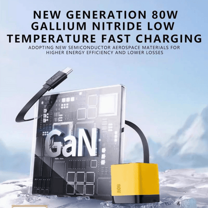 ⚡3 in 1 Charger Retractable 80W MAX Fast
