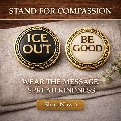 ICE OUT Compassion Pin – Stand for Kindness & Human Values