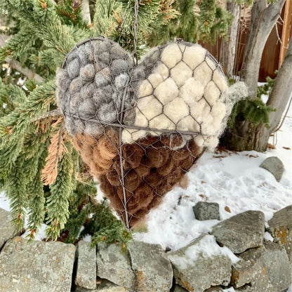 🕊️ Handmade cotton Bird Nesting Heart