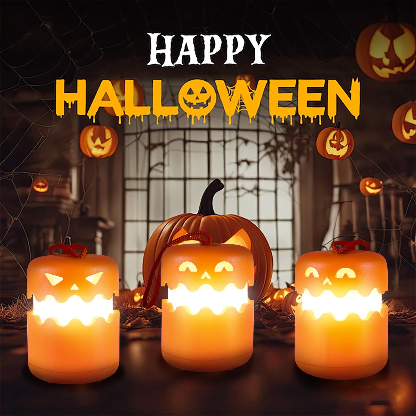 🎃Halloween Portable Foldable LED Pumpkin Lantern