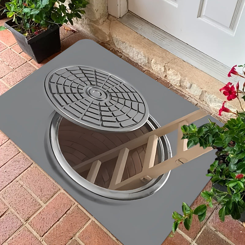 Visual Illusion Endless Abyss Pattern HD Printed Non-Slip Doormat