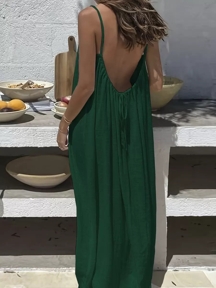 🔥Buy 3 Save 15% 💥Women's Solid Color Cami Lounge Dress