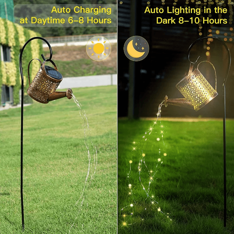 Solar Waterfall Lights💐