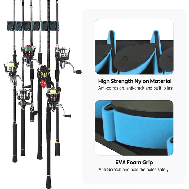 🔥Wall Mounted Fishing Rod Rack🎣