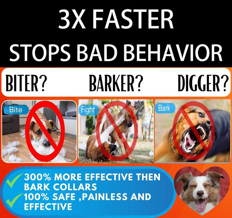 Dog Bark Stopper, Dog Bark Deterrent Deters，Barks no More Dog Training Device