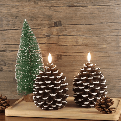 🎄Flameless Pinecone Candles Battery Operated