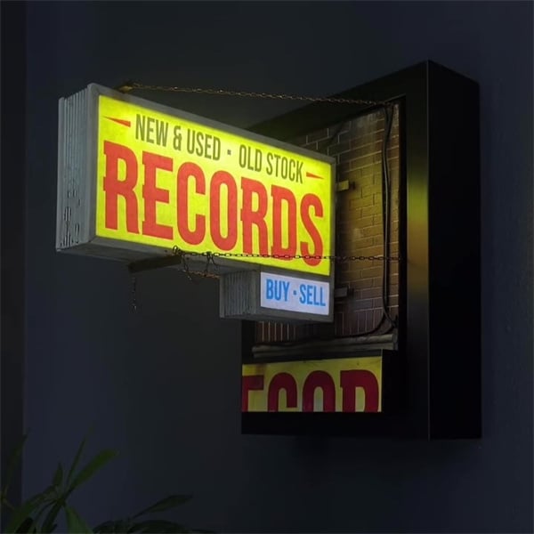 🔥Record Store Retro Wall Light - Record Collector Gift✨