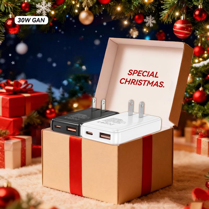 🔥Hot Sale 49% off🌟2-in-1 Pocket GaN Ultra-thin Charger Plug for iPhone 17 USB C,Travel Essentials Brick Multiport,Lightening+ Type C ,30W Fast Charging Foldable Block for iPhone 17 Pro/16/15/14/13,iPad,Galaxy