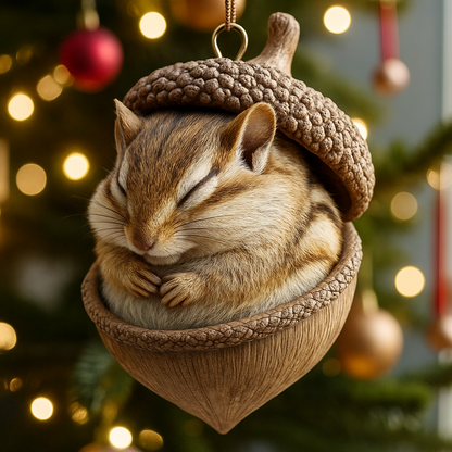 🌰 Woodland Friends Acorn Ornaments – Rustic Forest Holiday Decor 🌲