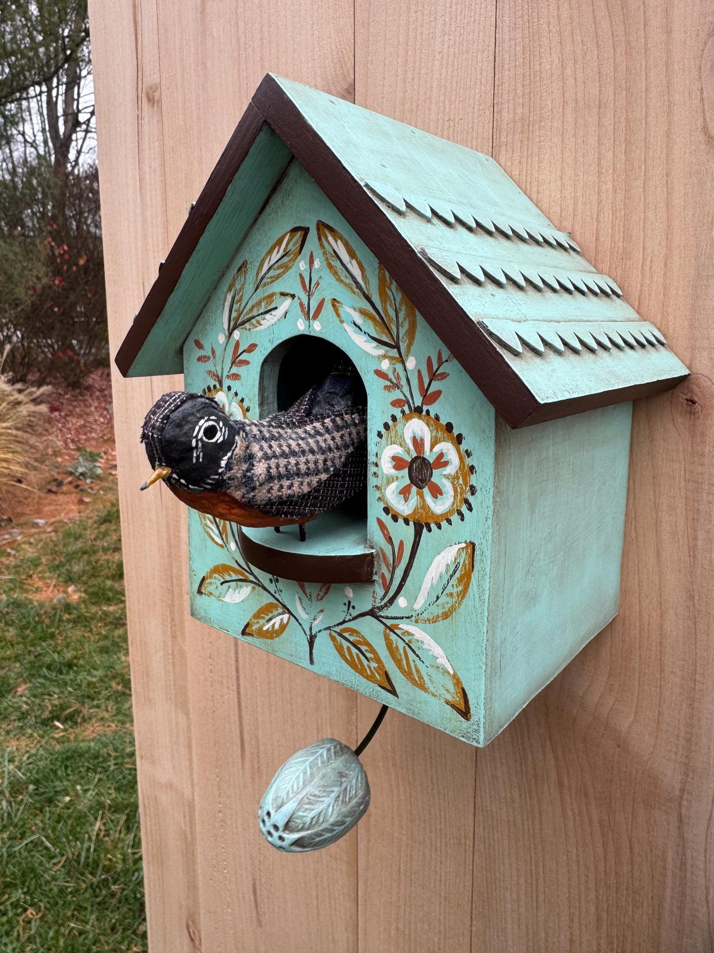 🦉Whimsical Kinetic Art Birdhouse Wall Decor