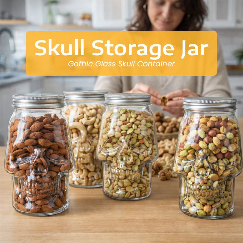 🔥LAST DAY 49% OFF - 💀 Edgy Skull Storage Jar