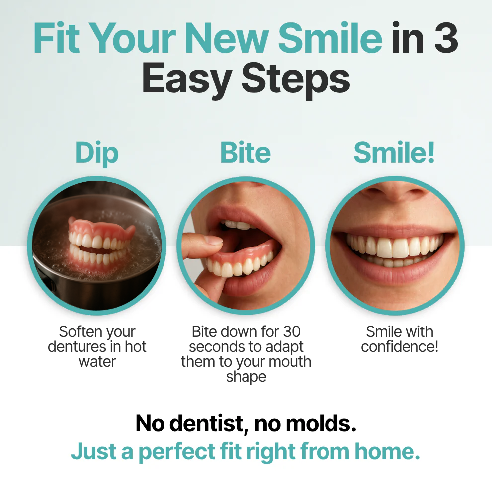 🦷Ends Today: 70% OFF!  Custom-Fit Full Functional DenturesMake you more confident