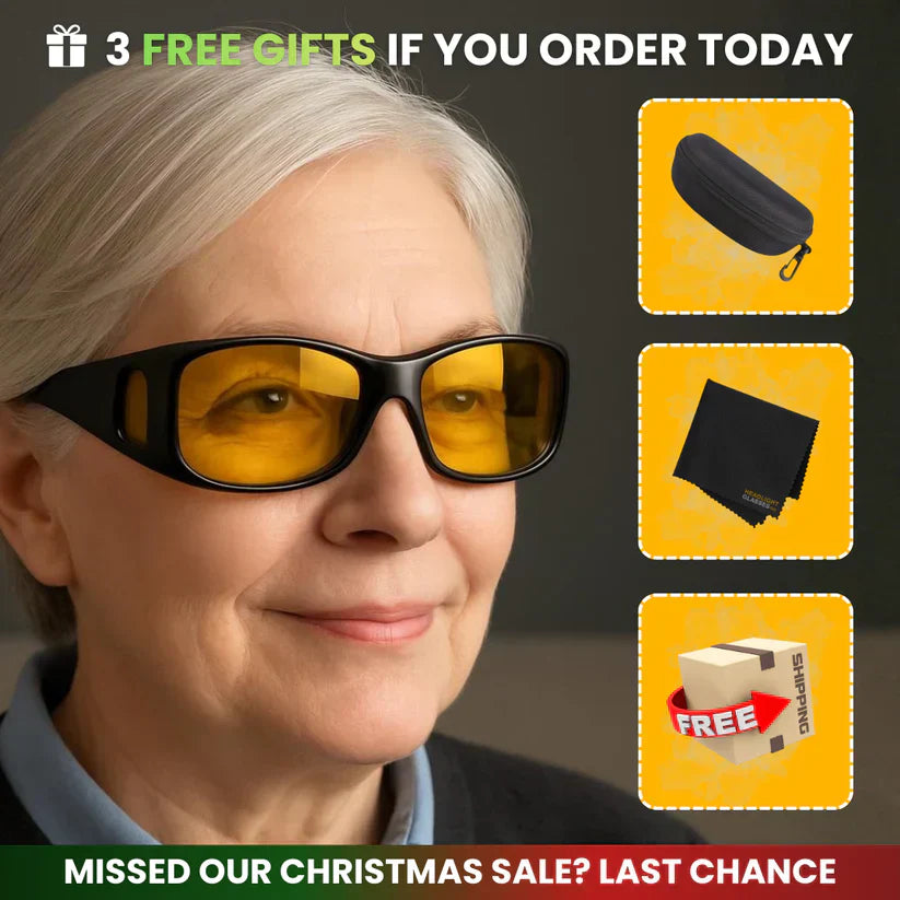 NEGUSY-Fit Over Night Driving Glasses with GlareCut Technology